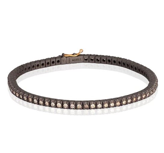 Bracciale Mano-J. Uomo in Titanio Diamante Brown 2.17 Ct MINTENBRTBROWNBR3PT_19 - MINTENBRTBROWNBR3PT_19